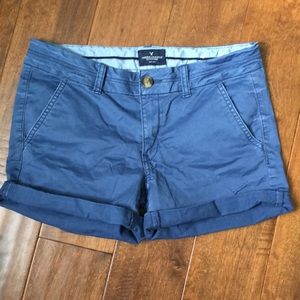 American eagle midi blue shorts